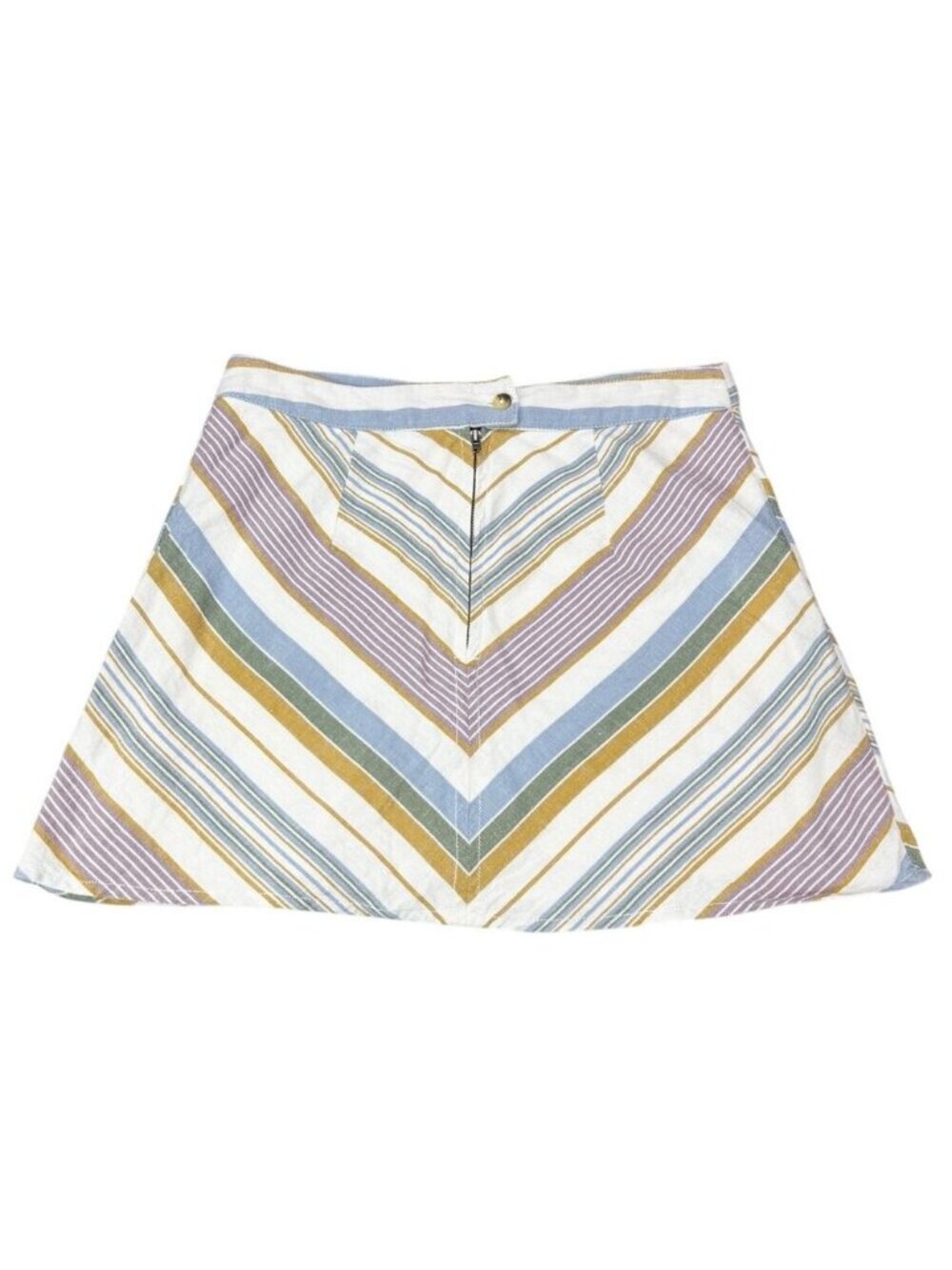 Free People Yours Truly Mini Cotton Linen Blend Skirt 6 - Picture 5 of 5